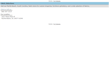 Tablet Screenshot of fabricselections.com